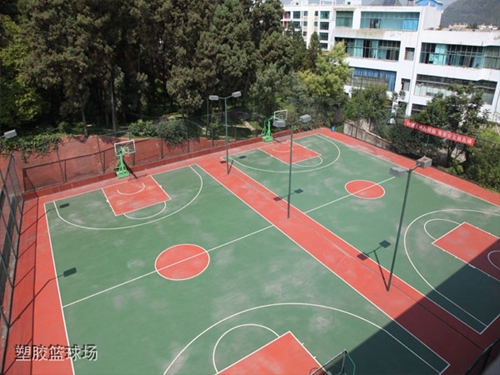 貴州盤江技校(貴州盤江投資控股集團有限公司技工學校)塑膠籃球場