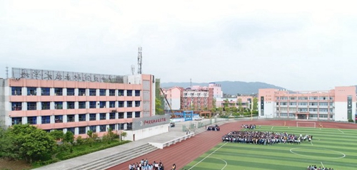 瀘縣建筑職業(yè)中專學(xué)校(瀘州建筑職業(yè)技術(shù)學(xué)校)標(biāo)準(zhǔn)的塑膠運(yùn)動(dòng)場(chǎng)