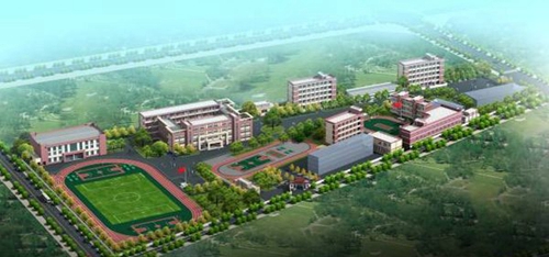 彭山區(qū)職業(yè)高級中學校校園鳥瞰圖