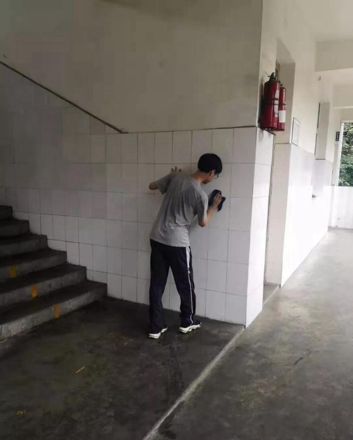 成都市新都區(qū)泰興中學校清潔大掃除