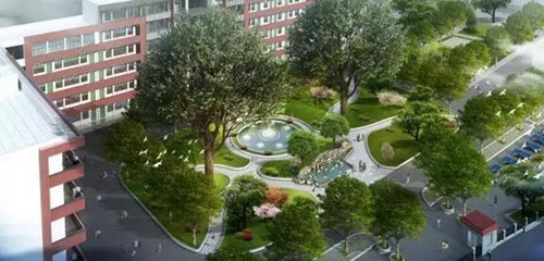 成都高新三岔中學校園俯視